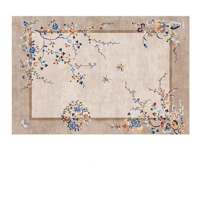 Luxury European Blue Large Area Rug Living Room Carpet Decoration -