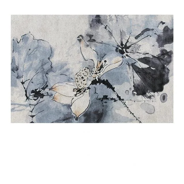 Luxury European Blue Large Area Rug Living Room Carpet Decoration -