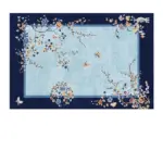 Luxury European Blue Large Area Rug Living Room Carpet Decoration