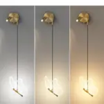 Luxury Gold Butterfly LED Lighting Wall Lamp Minimalist Bedroom