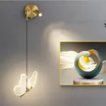 Luxury Gold Butterfly LED Lighting Wall Lamp Minimalist Bedroom