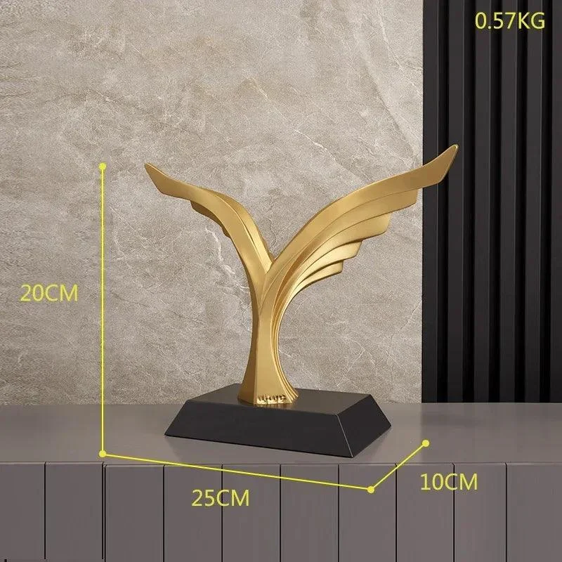 Luxury Golden Abstract Sculpture -  - #tag1#