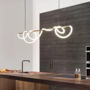 Luxury Modern Curvy LED Hose Pendant Light