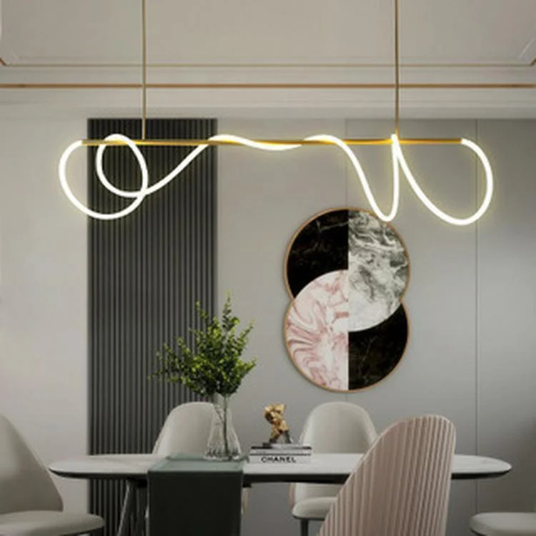 Luxury Modern Curvy LED Hose Pendant Light -  - #tag1#