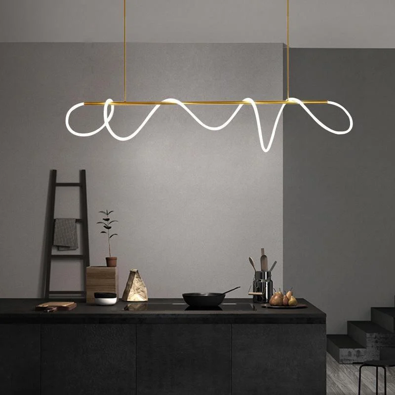 Luxury Modern Curvy LED Hose Pendant Light -  - #tag1#