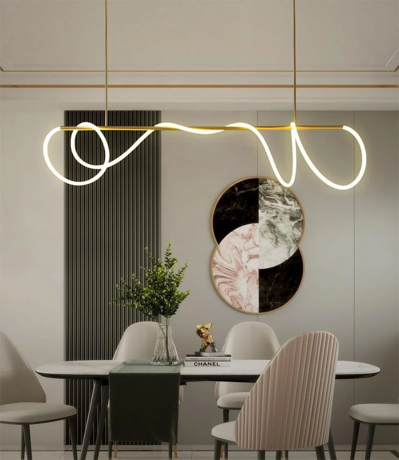 Luxury Modern Curvy LED Hose Pendant Light -  - #tag1#