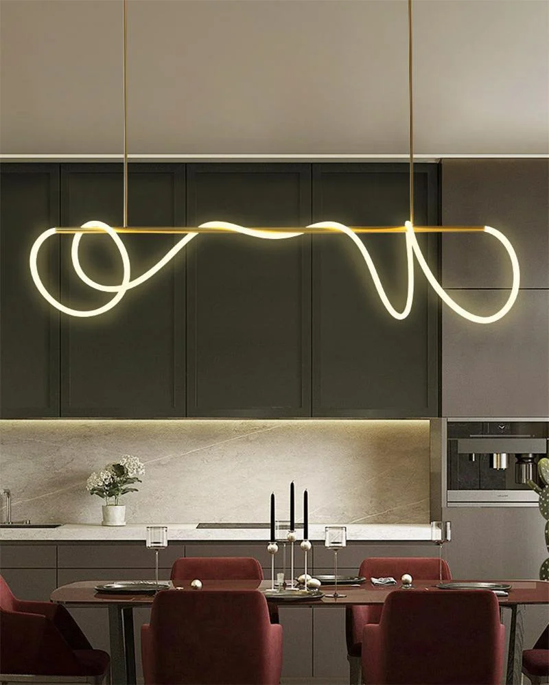 Luxury Modern Curvy LED Hose Pendant Light -  - #tag1#