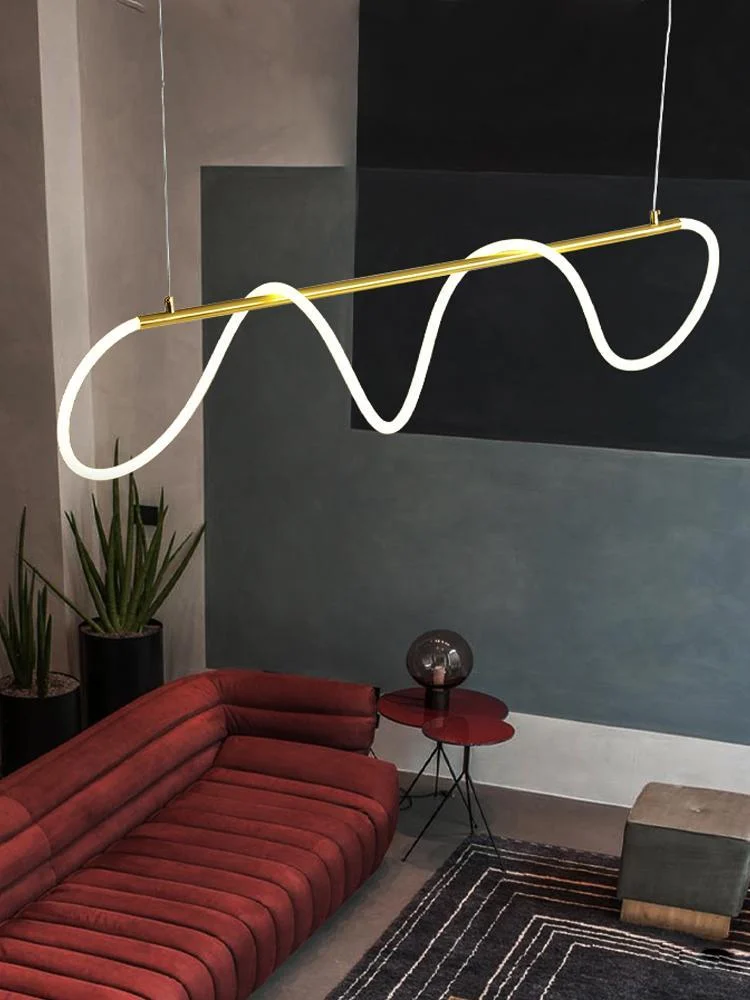 Luxury Modern Curvy LED Hose Pendant Light -  - #tag1#
