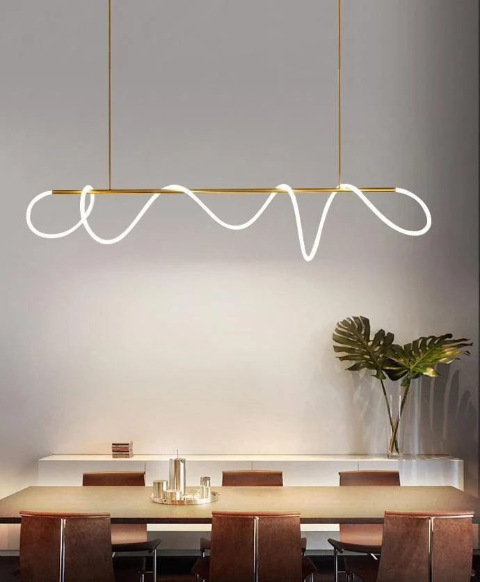 Luxury Modern Curvy LED Hose Pendant Light -  - #tag1#