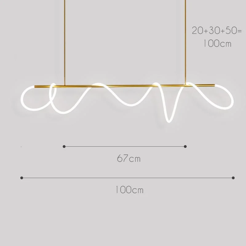 Luxury Modern Curvy LED Hose Pendant Light -  - #tag1#