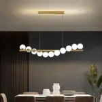 Luxury Modern Gold Glass Ball Led Ceiling Chandelier Lighting Dining Room