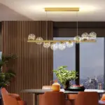 Luxury Modern Gold Glass Ball Led Ceiling Chandelier Lighting Dining Room