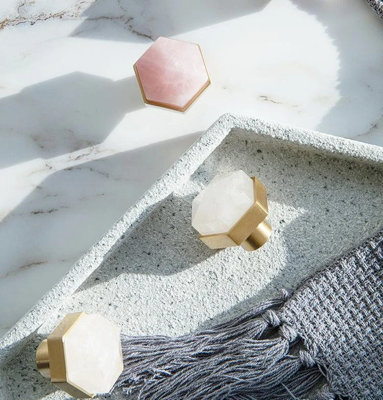 Luxury Natural Crystal Cabinet Handle -  - #tag1#