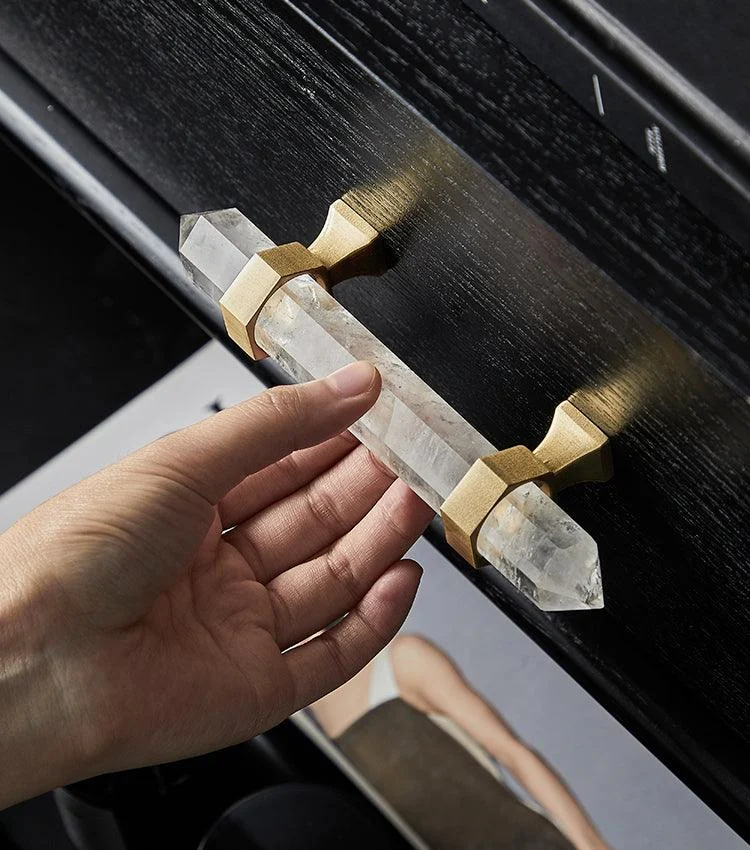 Luxury Natural Crystal Cabinet Handle -  - #tag1#