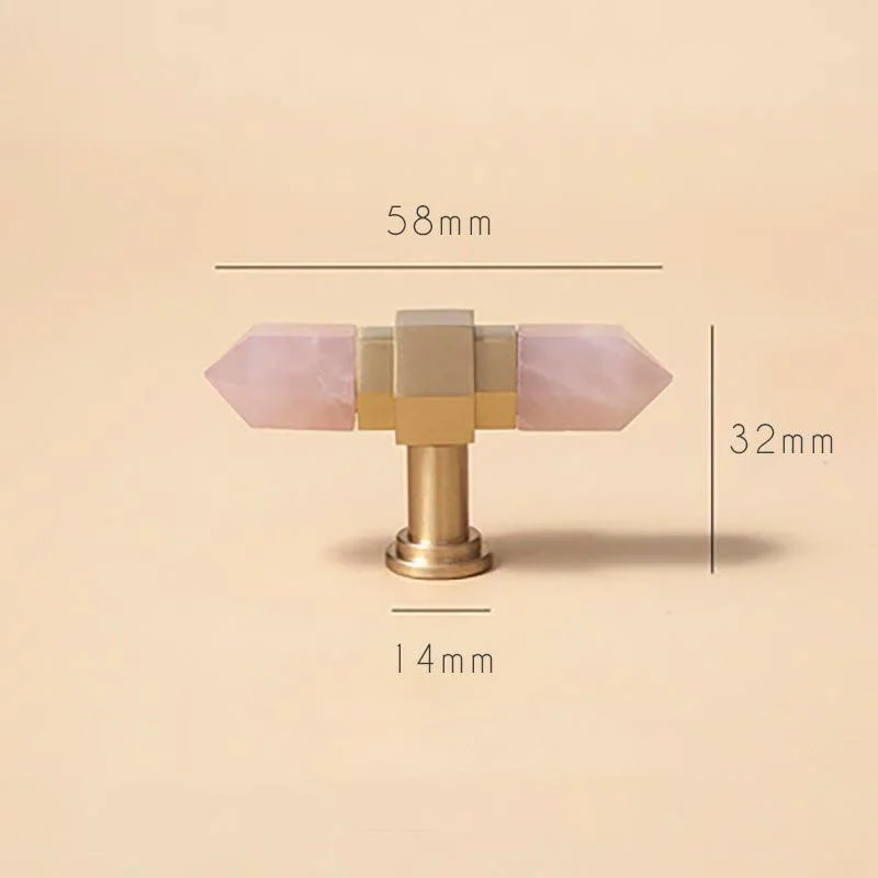 Luxury Natural Crystal Cabinet Handle -  - #tag1#