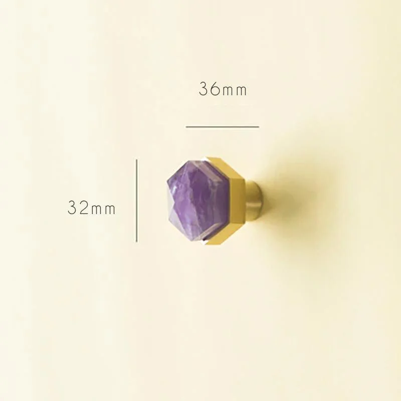 Luxury Natural Crystal Cabinet Handle -  - #tag1#