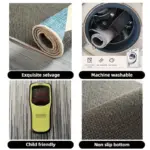 Luxury Nordic Art Paint Carpets For Living Room Rugs Decoration Washable