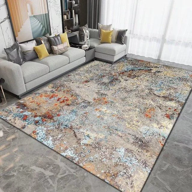Luxury Nordic Art Paint Carpets For Living Room Rugs Decoration Washable -