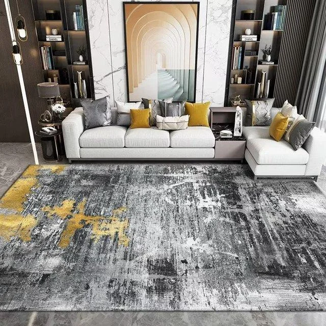 Luxury Nordic Art Paint Carpets For Living Room Rugs Decoration Washable -