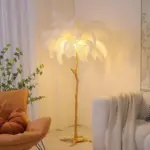 Luxury Nordic Ostrich Feather LED Floor Lamp tag1