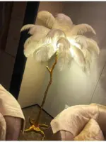 Luxury Nordic Ostrich Feather LED Floor Lamp tag1