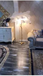 Luxury Nordic Ostrich Feather LED Floor Lamp tag1