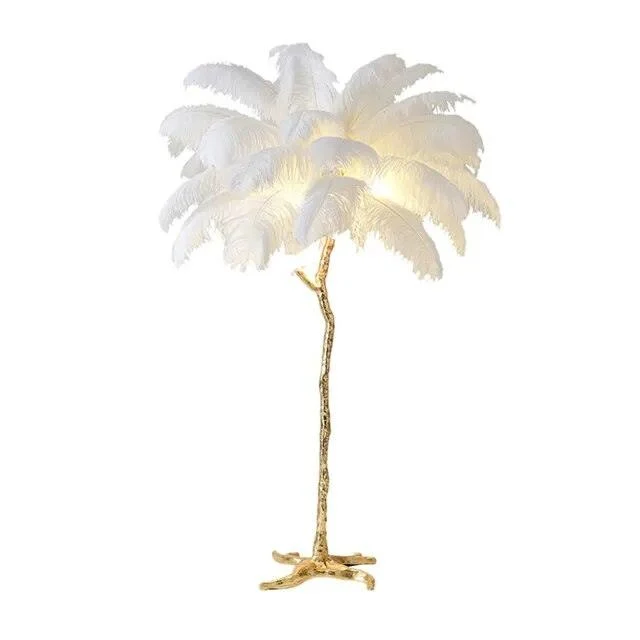 Luxury Nordic Ostrich Feather LED Floor Lamp -  - #tag1#