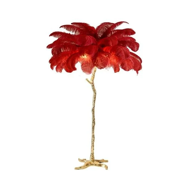 Luxury Nordic Ostrich Feather LED Floor Lamp -  - #tag1#