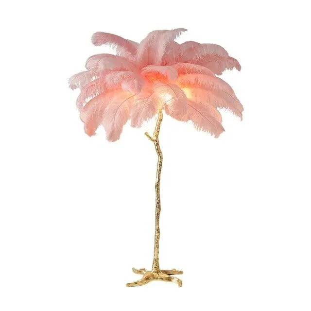 Luxury Nordic Ostrich Feather LED Floor Lamp -  - #tag1#