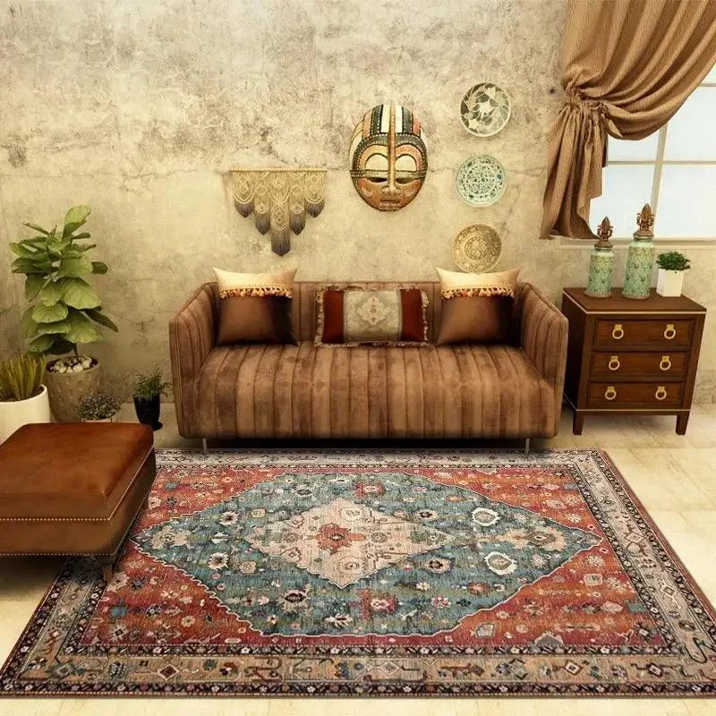 Luxury Persian Flower Rug Carpet Cozy Soft Home Decoration - 