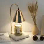 Luxury Romantic Gold Marble Candle Warmer Lighting Lamps for Bedroom