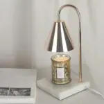 Luxury Romantic Gold Marble Candle Warmer Lighting Lamps for Bedroom