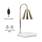 Luxury Romantic Gold Marble Candle Warmer Lighting Lamps for Bedroom