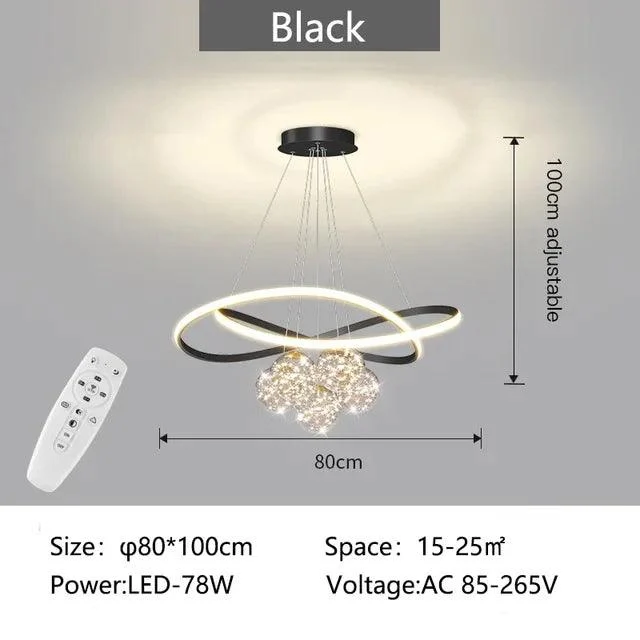 Luxury White Gold Glass Ball LED Lighting Chandeliers Bedroom Kitchen Pendant -