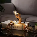 M93hSmall Mini Mouse Table Nordic Lamp Resin Animal Rat Mouse Cute LED Home Decor Desk Light