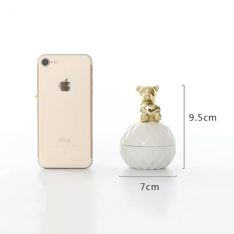 MSJO Jewelry Storage Box Organizer for Women Golden Ceramic Necklace Ring Earrings Dustproof Mini Jewelry Desktop 17b047a1 3a49 48ef b194 24379751cdf5