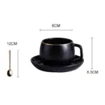 MUZITY Cer mica X cara de Caf e Pires X cara de Ch de Porcelana Preta 0100be45 386a 4b5e a86d dc060fbac09b