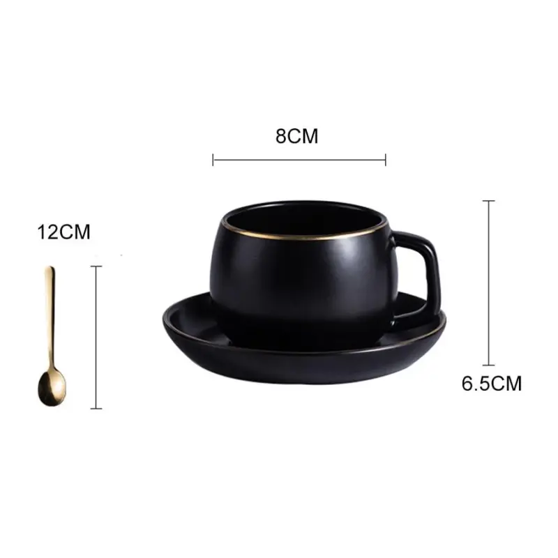 MUZITY Cer mica X cara de Caf e Pires X cara de Ch de Porcelana Preta 0100be45 386a 4b5e a86d dc060fbac09b