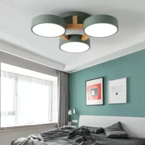 MacaronLight – Metal Drum Ceiling Lamp with 3 Lights