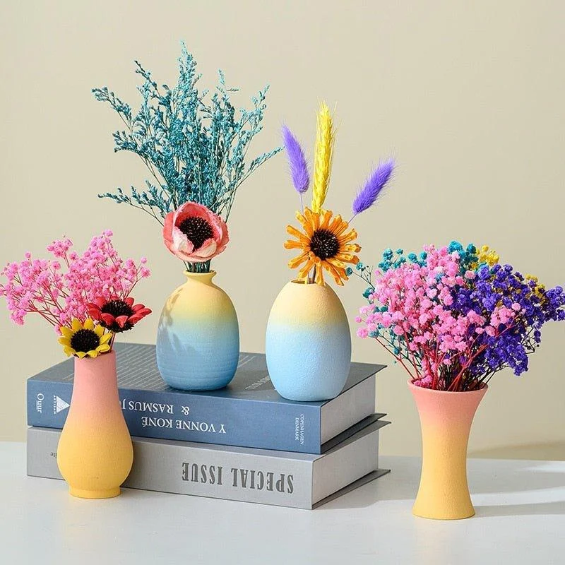 Macaron Coloured Ceramic Decorative Vase -  - #tag1#