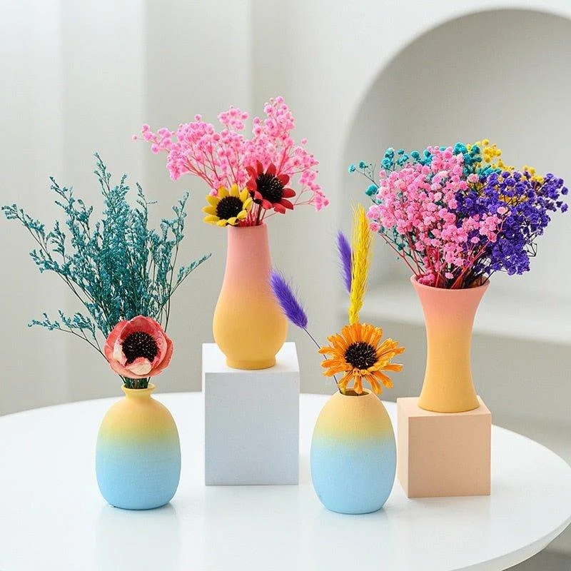 Macaron Coloured Ceramic Decorative Vase -  - #tag1#