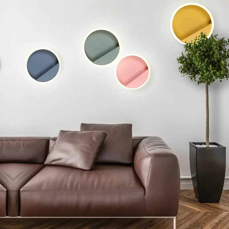 Macarone Modern Nordic Round LED Wall Lamp tag1
