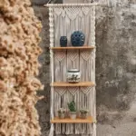 Macrame Floating Wood Shelf
