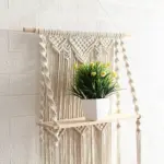 Macrame Floating Wood Shelf