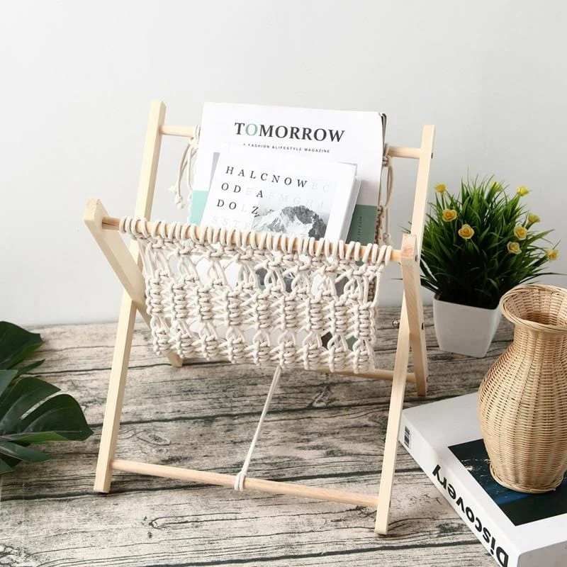 Macrame Magazine Rack -  - #tag1#