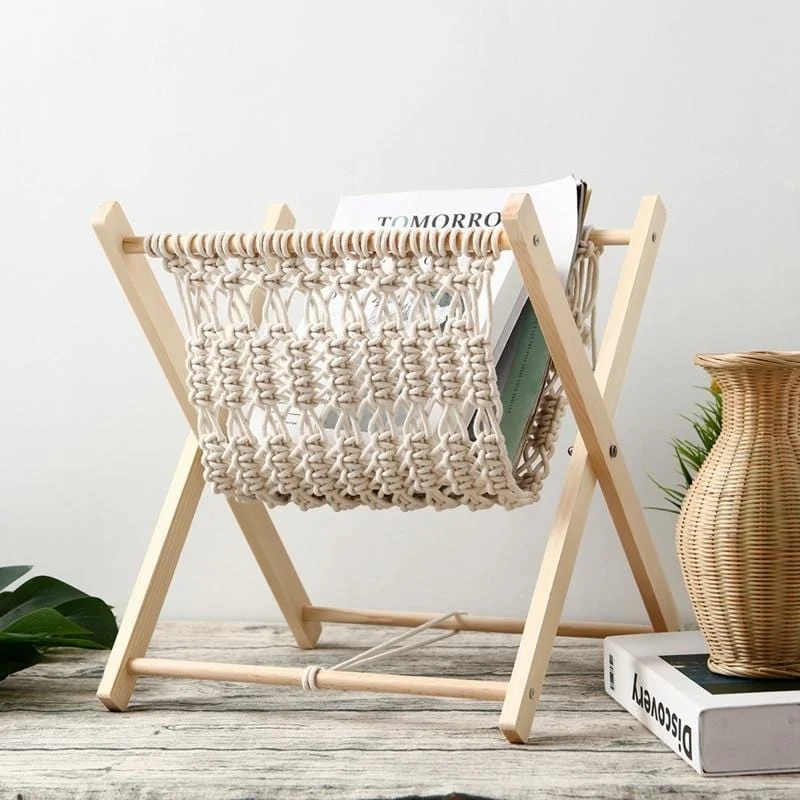 Macrame Magazine Rack -  - #tag1#