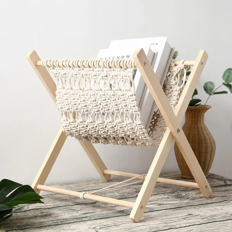 Macrame Magazine Rack -  - #tag1#