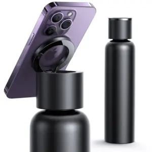 Magnetic Drinking Bottle with Phone Holder - Innovative and Convenient
