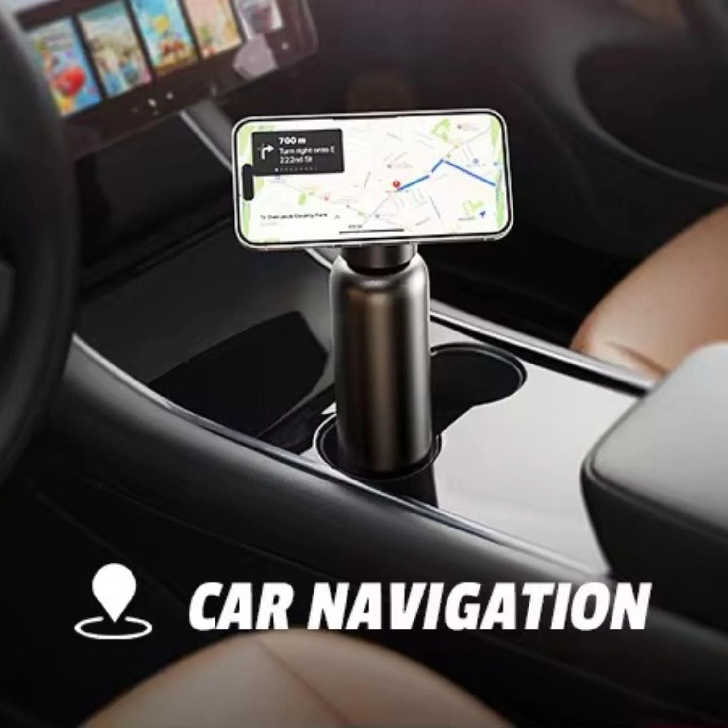 Magnetic Drinking Bottle with Phone Holder - Innovative and Convenient -  - #tag1#