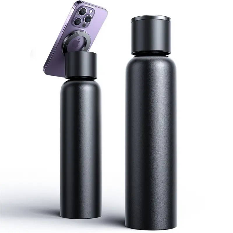 Magnetic Drinking Bottle with Phone Holder Innovative and Convenient tag1